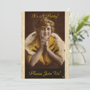 Invitación chica moderno 1922