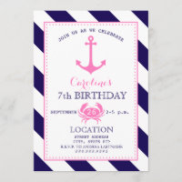 Chica Nautical Birday Party - Anchor + Cangrejo