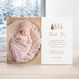 Invitación Chica Navidad Árbol foto cumpleaños