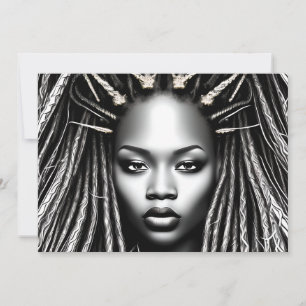 Invitación Chica negra cumpleaños mágico Sista Melanin mujer