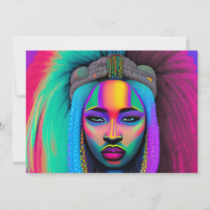 Invitación Chica negra cumpleaños mágico Sista Melanin mujer