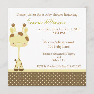 Invitación Chica/niño invitado a Baby Shower por Widget Giraf