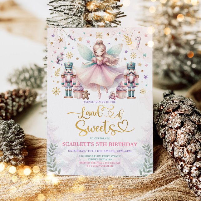 Invitación Chica Nutcracker Tierra de nacimiento de Fiesta de (Subido por el creador)