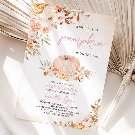 Invitación Chica Pequeña Calabaza Baby Shower