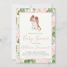 Invitación Chica Perro Cachorro Baby Shower