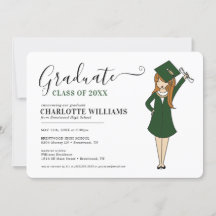 Chica Personalizable Avatar| Graduación en la escu
