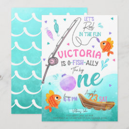 Invitación Chica Pesquero Primer Cumpleaños