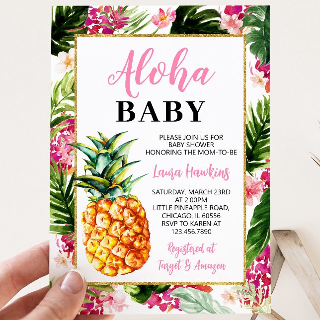 Invitación Chica Piña Baby Shower (Subido por el creador)