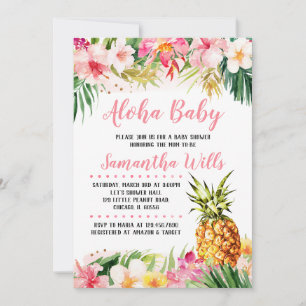 Invitación Chica Pineapple Baby Shower