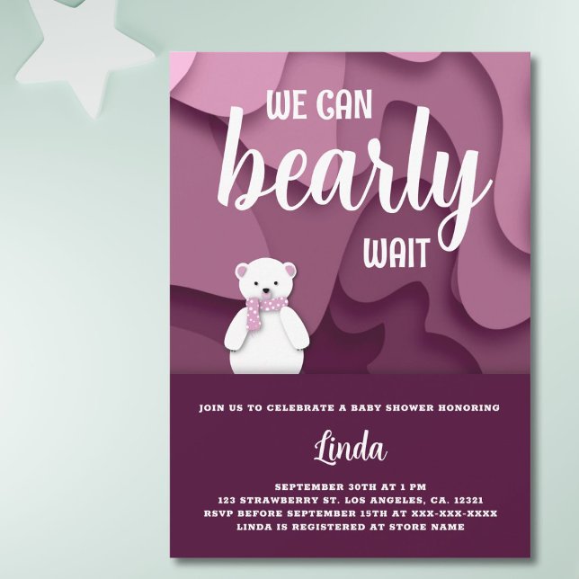 Invitación Chica: podemos esperar a Baby Shower (Subido por el creador)