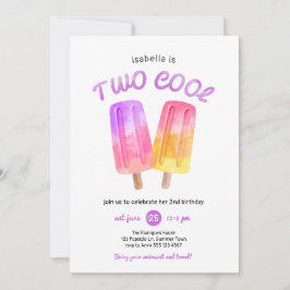 Invitación Chica Popsicle Verano 2 Fiesta de cumpleaños