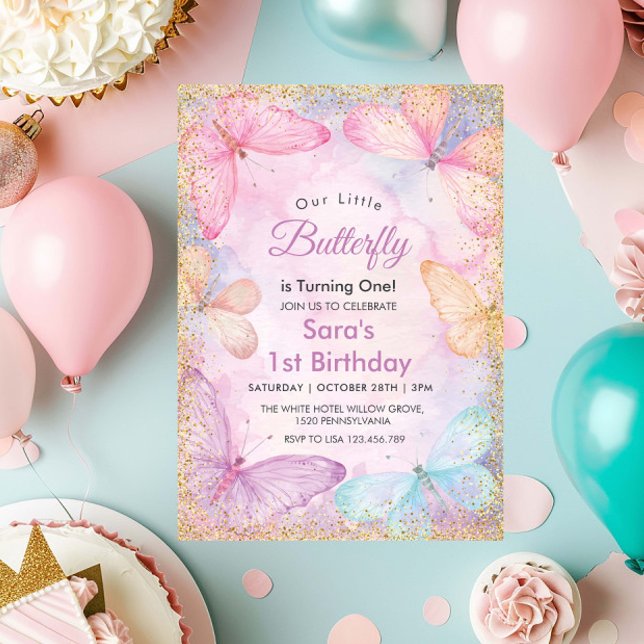 Invitación Chica Primer primer cumpleaños pequeño Fiesta mari (Subido por el creador)