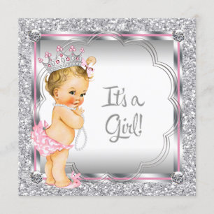Invitación Chica Princesa Perla Cumpleaños