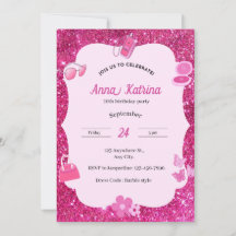 Chica purpurina rosa