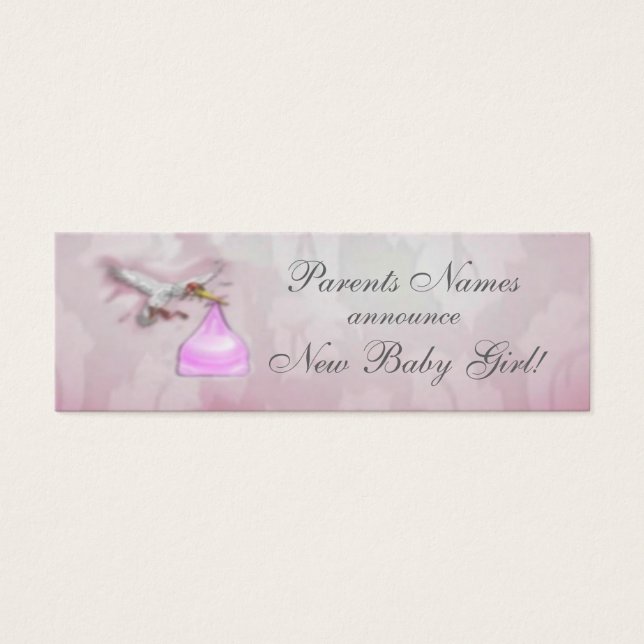 Invitación Chica recién nacido (Frente)
