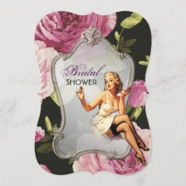 Invitación chica retro  retro Bridal Shower Fiesta de té