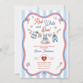 Invitación Chica Roja Blanca y a Tiempo Fiesta de Bebé