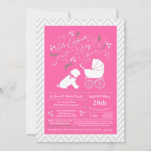 Chica rosa de Baby Shower para perro Shar-Pei