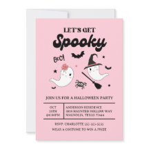 Chica rosa de Halloween, un fantasma adorable