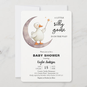 Invitación Chica rosa de la ducha de bebé, de piel de gallina