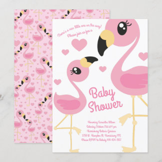 Invitación Chica rosa de la playa tropical del Baby Shower Fl