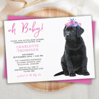 Chica rosa de perro pimienta de Baby Shower Labrad