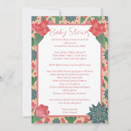 Invitación Chica rosa de Rubor del desierto Baby Shower por d