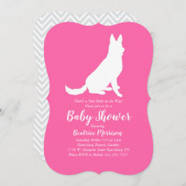 Invitación Chica rosa francés de Baby Shower para Shepherd Do