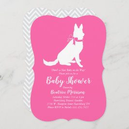 Invitación Chica rosa francés de Baby Shower para Shepherd Do