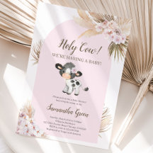 Chica Rosa Santo Vaca Baby Shower