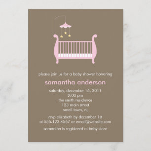 Invitación Chica rosado Baby Shower del pesebre
