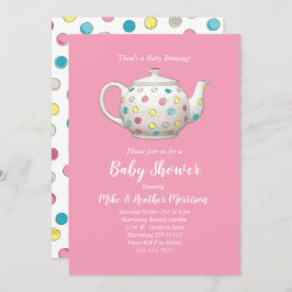 Invitación Chica rosado Baby Shower Fiesta de té