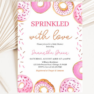 Invitación Chica rosado se burla de Baby Shower