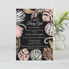Invitación Chica Safari Baby Shower