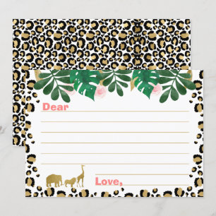 Invitación Chica Safari Wild One Time Capsule