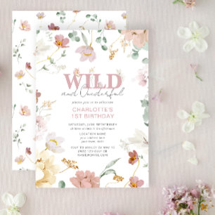 Invitación Chica Salvaje y Maravillosa Flor Silvestre