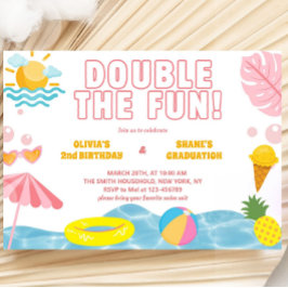 Invitación Chica Sesión Parental de Verano Cumpleaños y Gradu