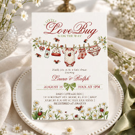 Invitación Chica Shower de Bebé Un Pequeño Bicho del Amor