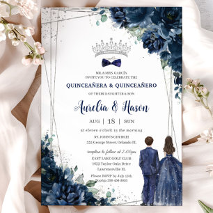 Invitación Chica Silver Quinceañera