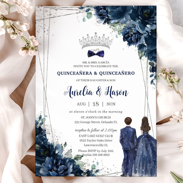 Invitación Chica Silver Quinceañera (Subido por el creador)