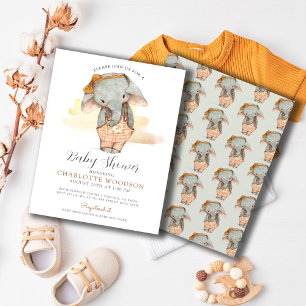 Invitación Chica simple de color de agua dulce Baby Shower