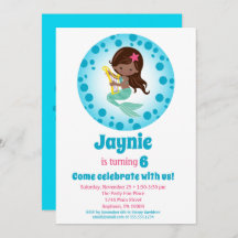 Chica Sirenita - Partido de Cumpleaños Africano-Es