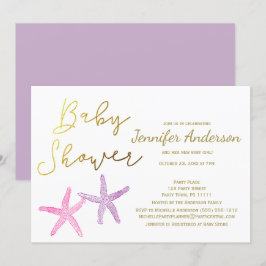 Invitación Chica Starfish para bebés Baby Shower