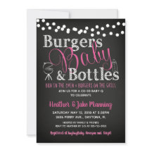 Chica Stripe Chalkboard BBQ Baby Shower