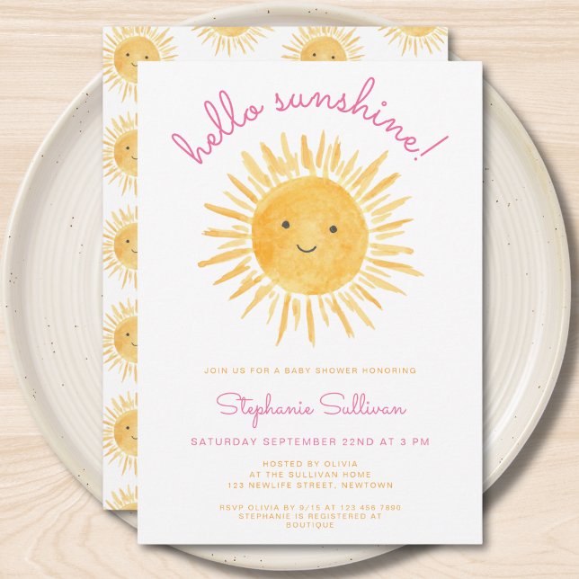 Invitación Chica Sunshine Baby Shower (Subido por el creador)
