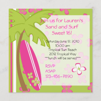 Invitación Chica surfista
