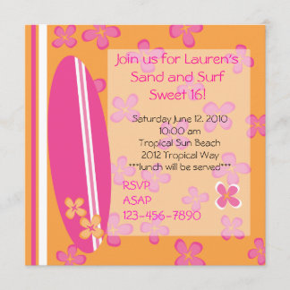 Invitación Chica surfista