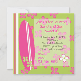 Invitación Chica surfista
