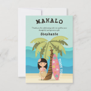 Invitación Chica surfista hawaiana
