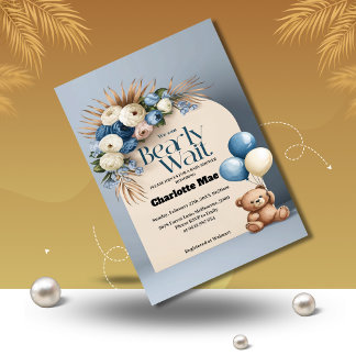 Invitación Chica Teddy Bear Baby Shower